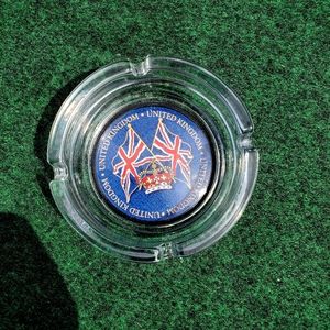 United Kingdom 4 Inch Clear Glass Ashtray